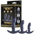 3-In-1 Silicone Anal Plug Set (Black)