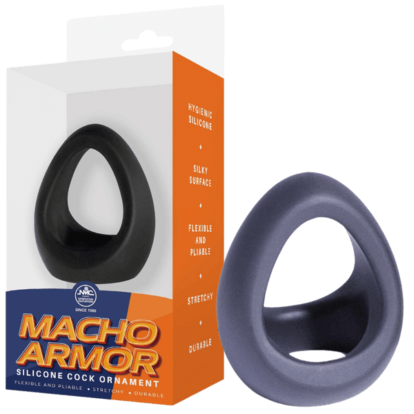 Silicone Cock & Ball Ring - (Black)