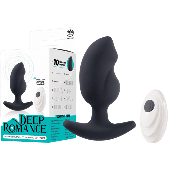 Remote Controlled Vibrating Butt Plug (Black)