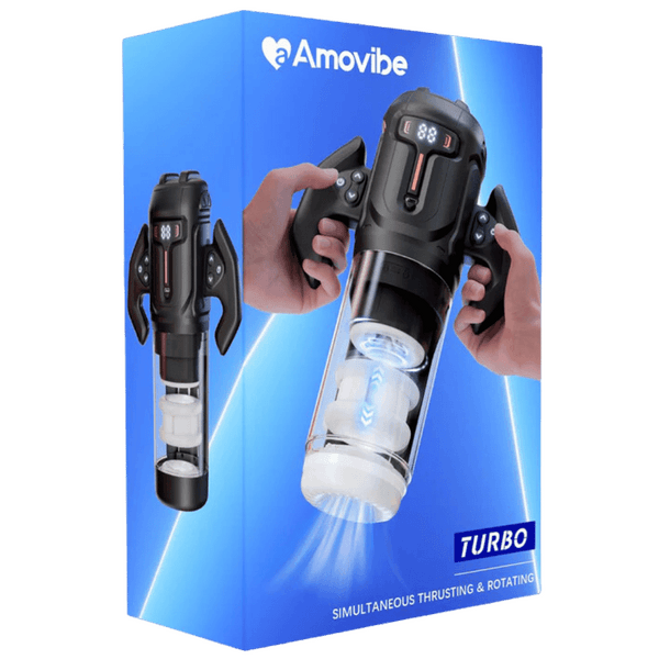 Turbo - Thrusting & Rotating Male Masturbator (Black)