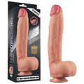 12" Dual Layered Platinum Silicone Cock (Flesh)