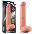 12" Dual Layered Platinum Silicone Cock (Flesh)