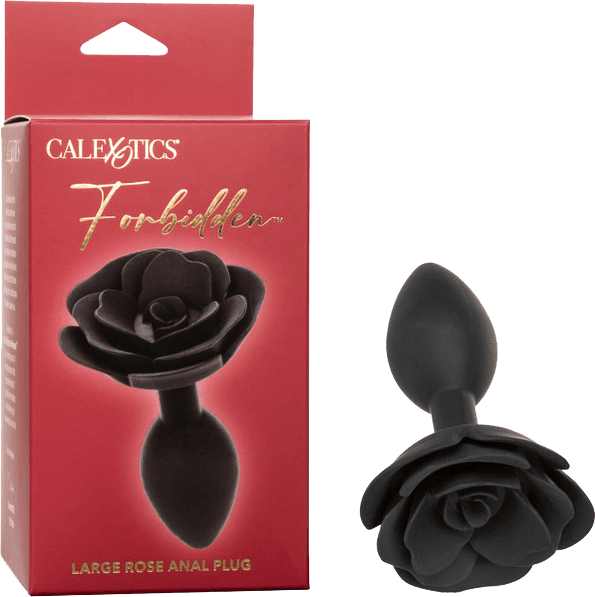 Large Rose Anal Plug (Black)