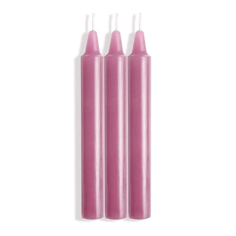 LaCire Drip Pillar Candles - Violet - Violet Drip Candles - Set of 3 Sportsheets Discreet Intimate Essentials.