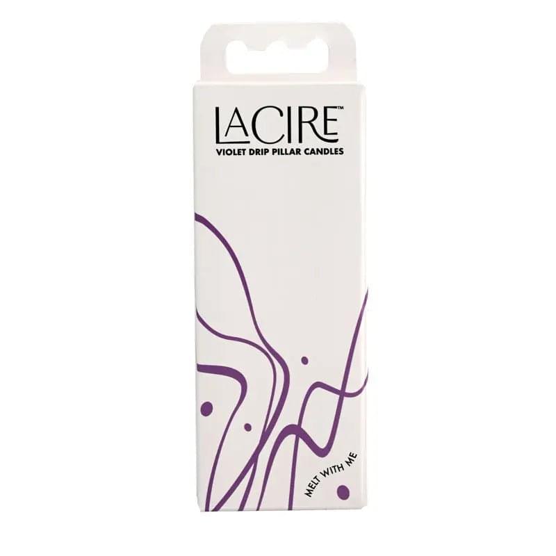 LaCire Drip Pillar Candles - Violet - Violet Drip Candles - Set of 3 Sportsheets Discreet Intimate Essentials.