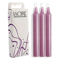LaCire Drip Pillar Candles - Violet - Violet Drip Candles - Set of 3 Sportsheets Discreet Intimate Essentials.