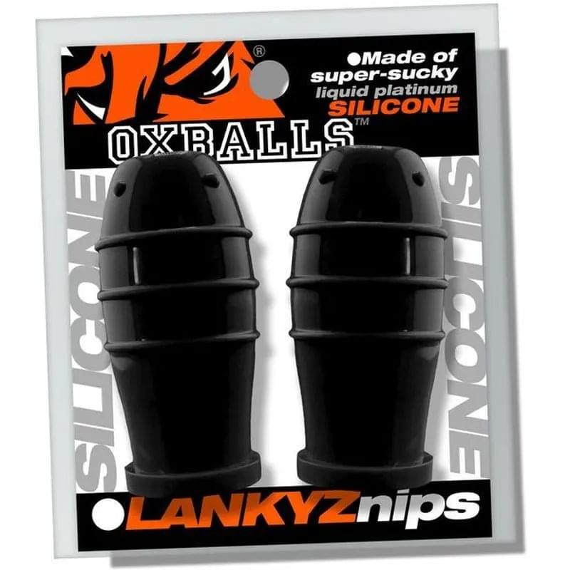Lankyz Silicone Nipsuckers Black OxBalls Discreet Intimate Essentials.