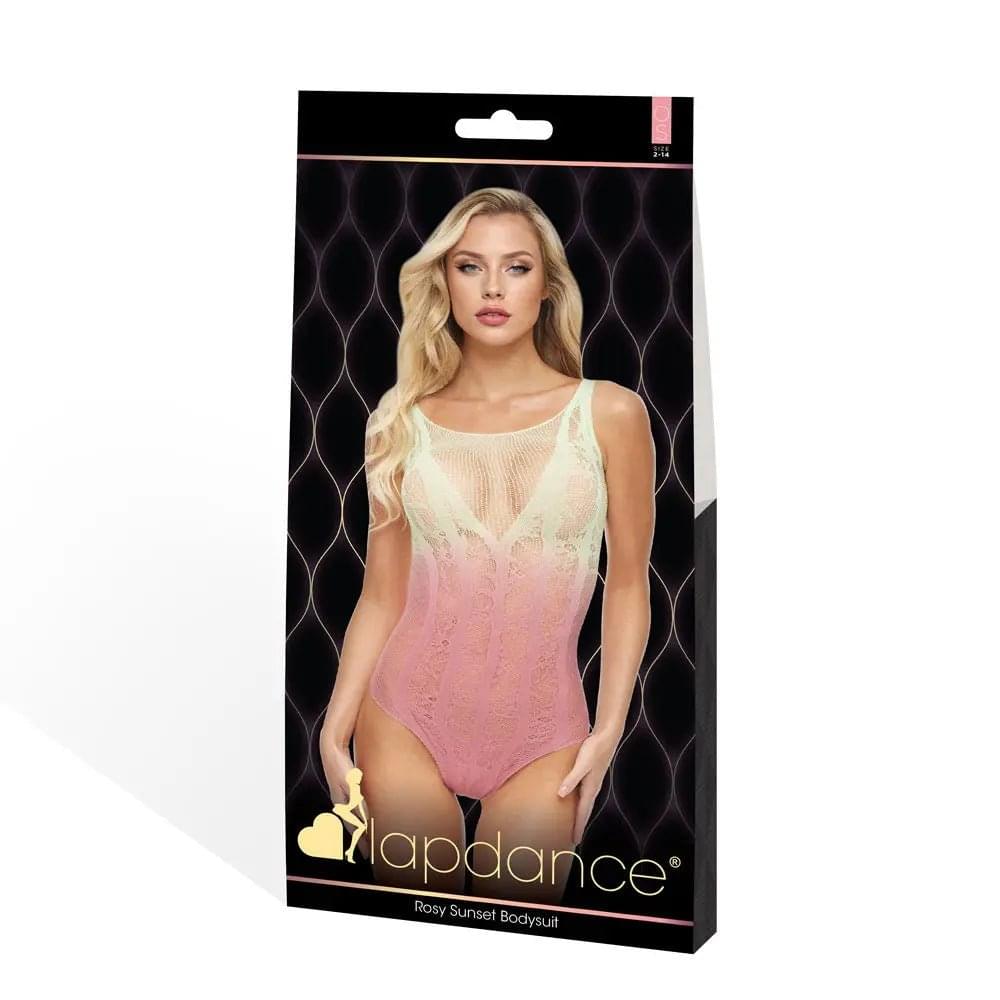 LAPDANCE Rosy Sunset Bodysuit - Cream/Rose - One Size XGEN Products Discreet Intimate Essentials.