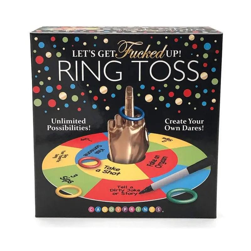 Lets Get Fucked Up Ring Toss - Adult Party Game Little Genie Discreet Intimate Essentials.