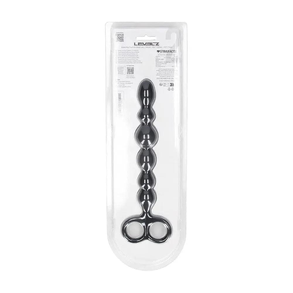 LEVELZ Beaded Silicone Anal Probe with Double Loop -  24.5 cm Anal Beads Shots Toys Discreet Intimate Essentials.