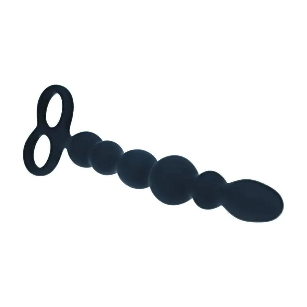LEVELZ Beaded Silicone Anal Probe with Double Loop -  24.5 cm Anal Beads Shots Toys Discreet Intimate Essentials.