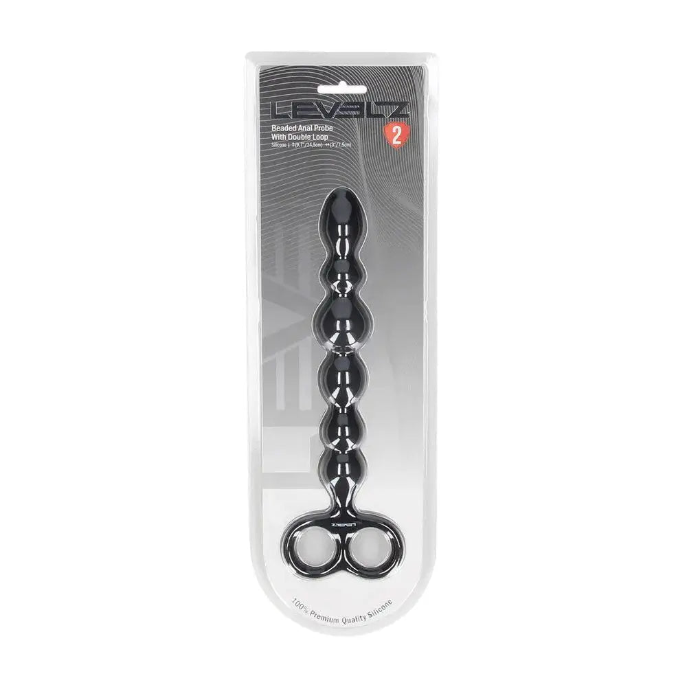 Shop affordable quality LEVELZ Beaded Silicone Anal Probe with Double Loop - 24.5 cm Anal Beads - Discreet Intimate Essentials - ANAL TOYS - Shots Toys