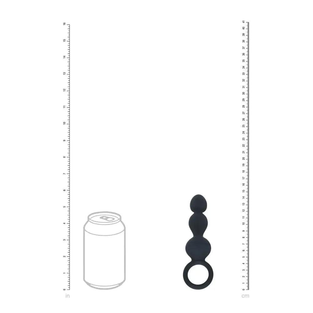 LEVELZ Beaded Silicone Anal Probe with Loop -  15.3 cm Beaded Anal Plug Shots Toys Discreet Intimate Essentials.