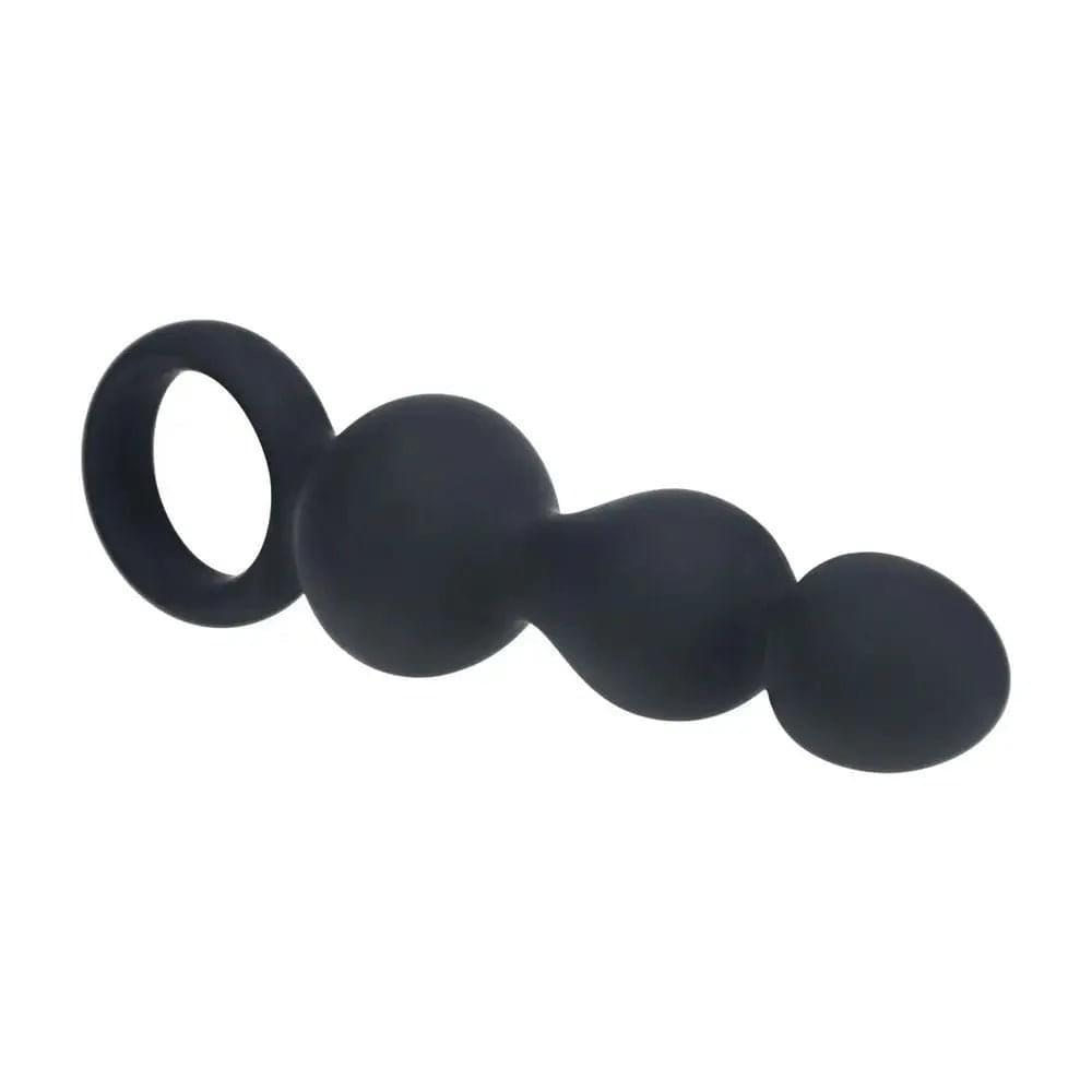 LEVELZ Beaded Silicone Anal Probe with Loop -  15.3 cm Beaded Anal Plug Shots Toys Discreet Intimate Essentials.