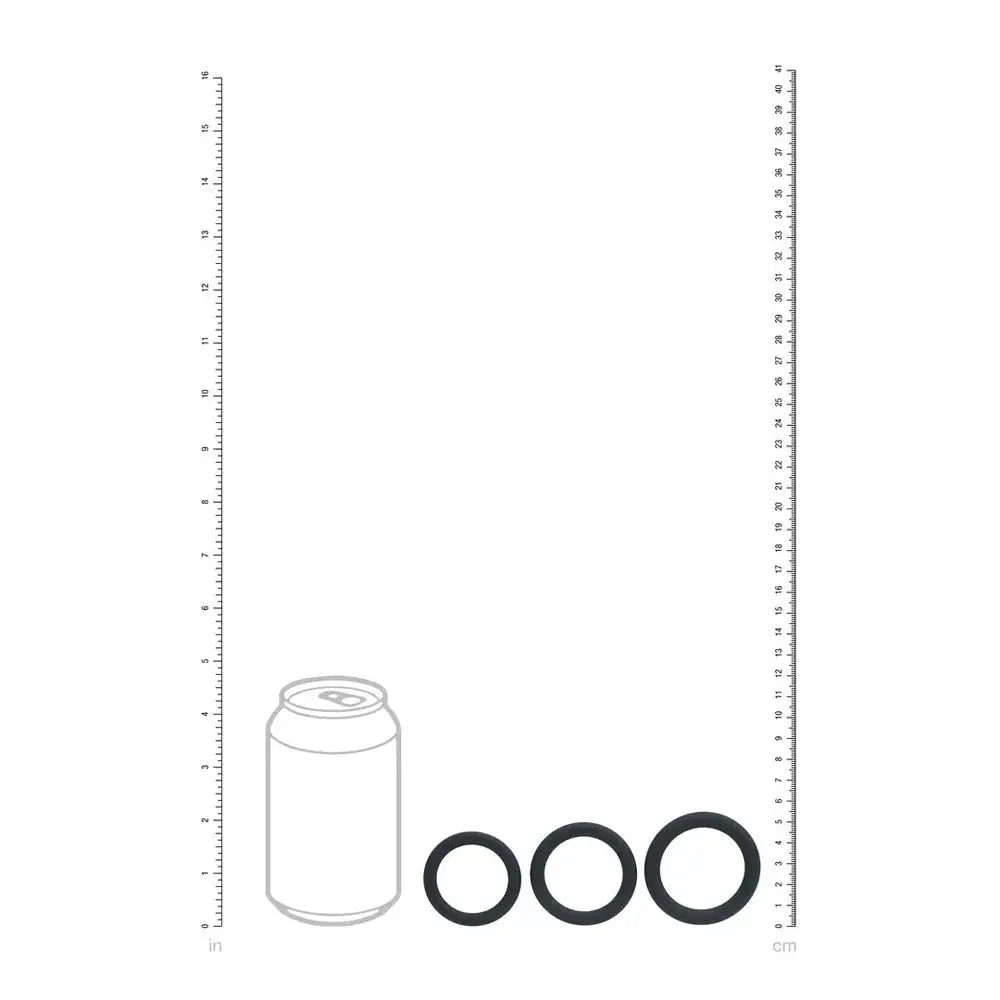 Shop affordable quality LEVELZ Classic Silicone Cock Ring Set - L/XL/XXL - Cock Rings - Set of 3 Sizes - Discreet Intimate Essentials - COCK RINGS - Shots Toys