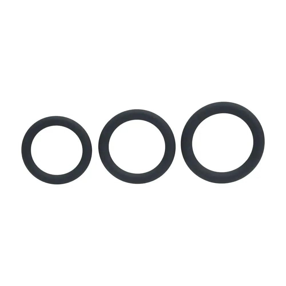 LEVELZ Classic Silicone Cock Ring Set - L/XL/XXL -  Cock Rings - Set of 3 Sizes Shots Toys Discreet Intimate Essentials.