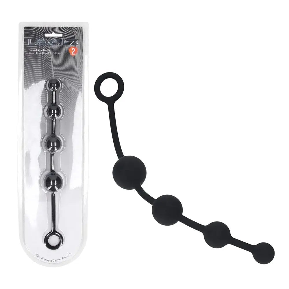 Shop affordable quality LEVELZ Curved Silicone Anal Beads - 29.5 cm Anal Beads - Discreet Intimate Essentials - ANAL TOYS - Shots Toys