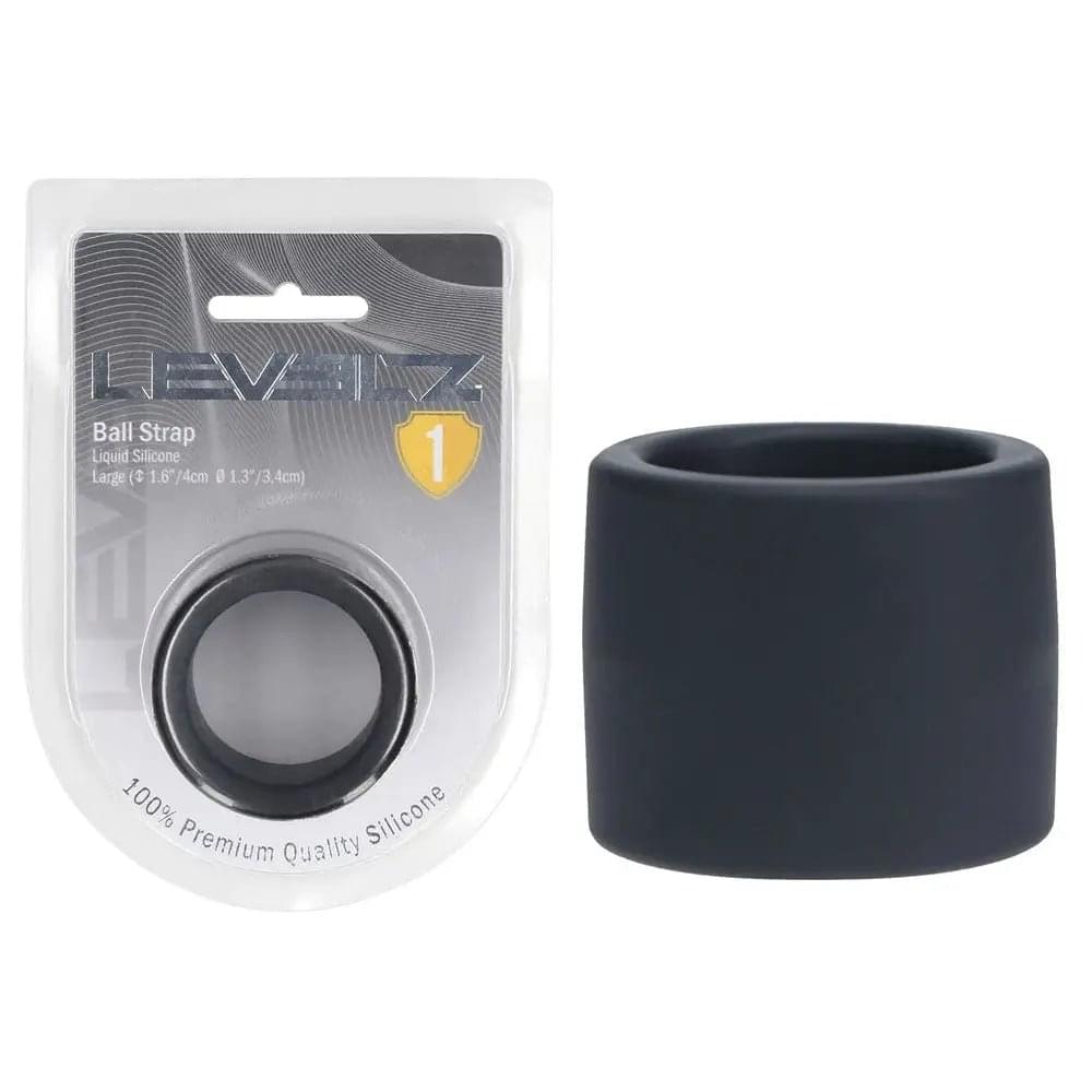 LEVELZ Liquid Silicone Ball Strap - L -  -  Ball Strap Shots Toys Discreet Intimate Essentials.