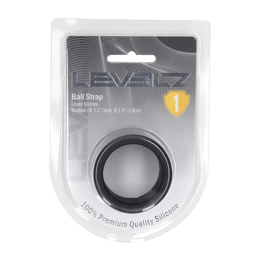 LEVELZ Liquid Silicone Ball Strap - M -  -  Ball Strap Shots Toys Discreet Intimate Essentials.
