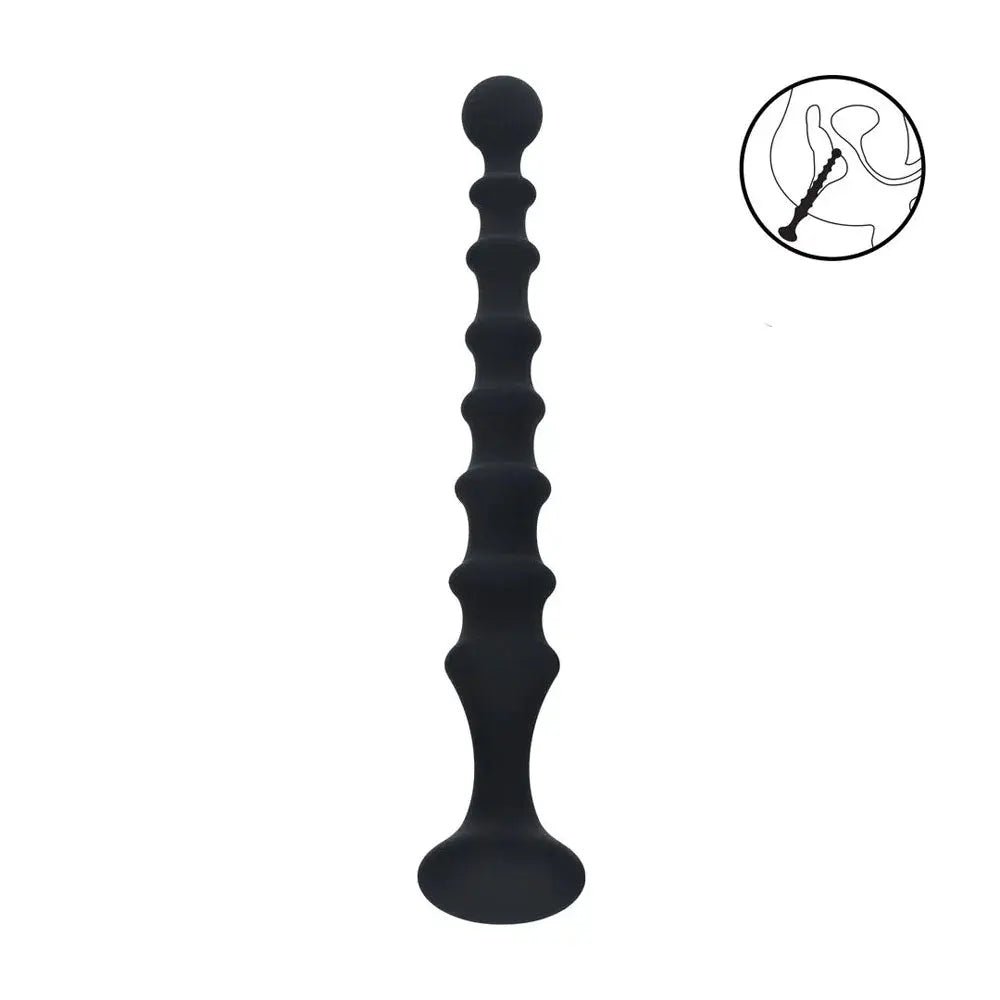 Shop affordable quality LEVELZ Ribbed Silicone Flared Anal Probe - 26.7 cm Anal Beads - Discreet Intimate Essentials - ANAL TOYS - Shots Toys