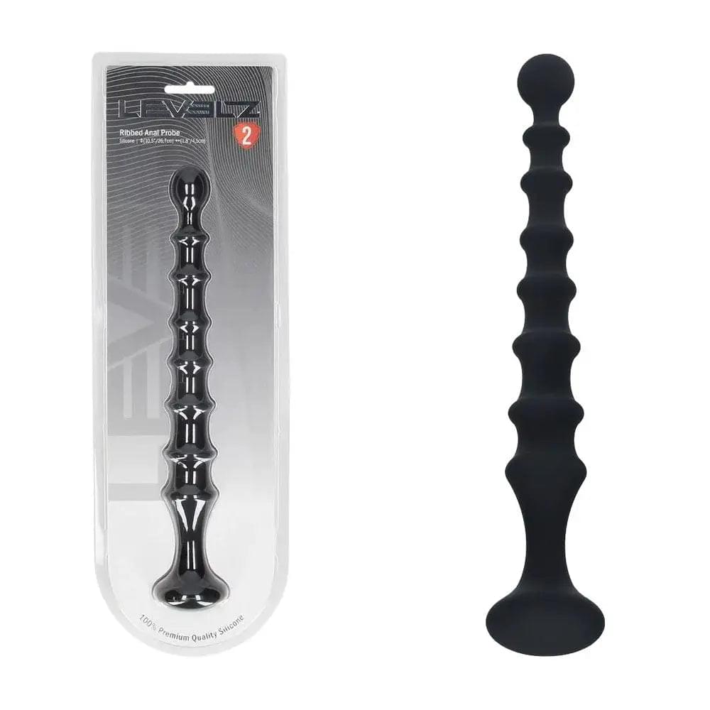 LEVELZ Ribbed Silicone Flared Anal Probe -  26.7 cm Anal Beads Shots Toys Discreet Intimate Essentials.