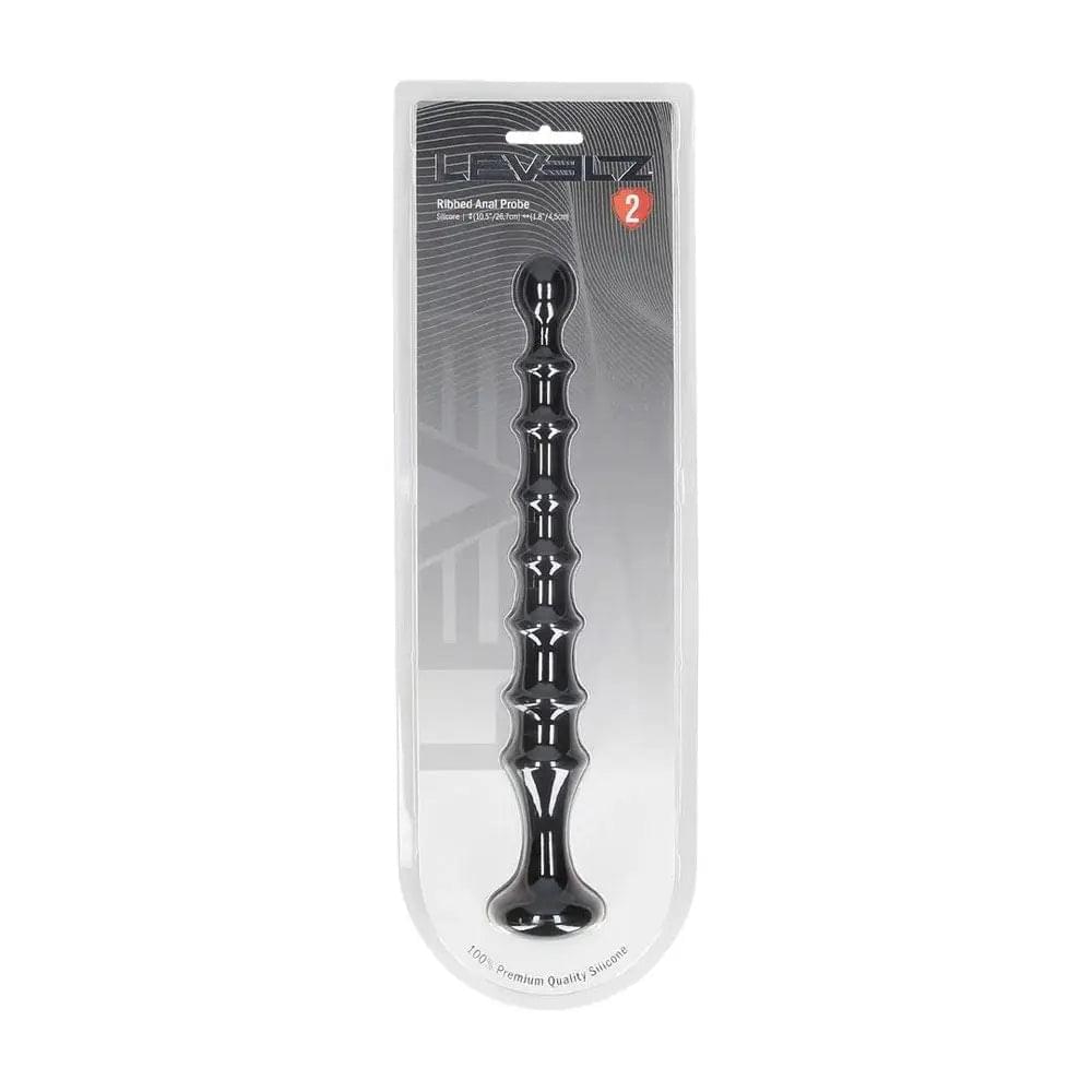 LEVELZ Ribbed Silicone Flared Anal Probe -  26.7 cm Anal Beads Shots Toys Discreet Intimate Essentials.