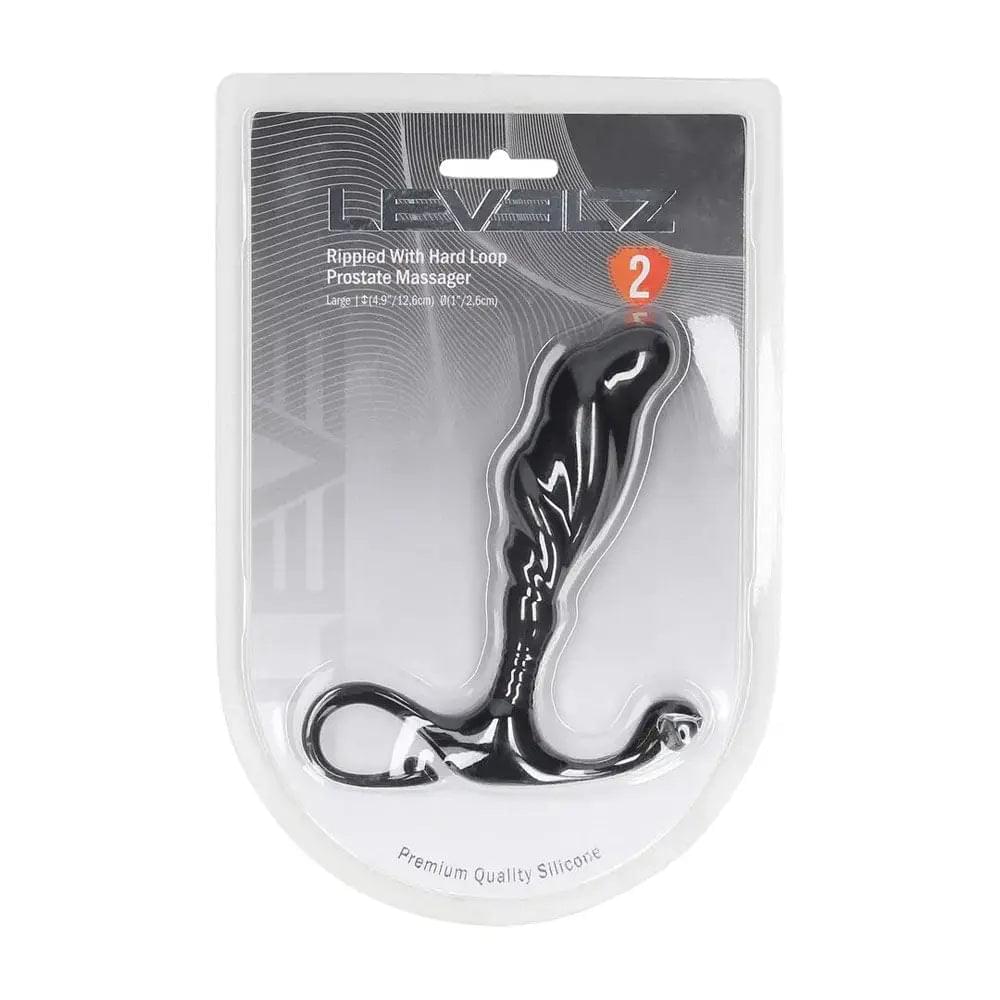 LEVELZ Rippled with Hard Loop Prostate Massager - Large -  Large Prostate Massager Shots Toys Discreet Intimate Essentials.