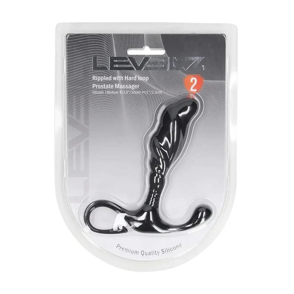 LEVELZ Rippled with Hard Loop Prostate Massager - Medium -  Medium Prostate Massager Shots Toys Discreet Intimate Essentials.