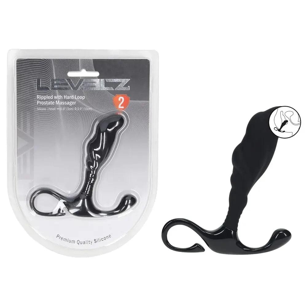 LEVELZ Rippled with Hard Loop Prostate Massager - Small -  Small Prostate Massager Shots Toys Discreet Intimate Essentials.