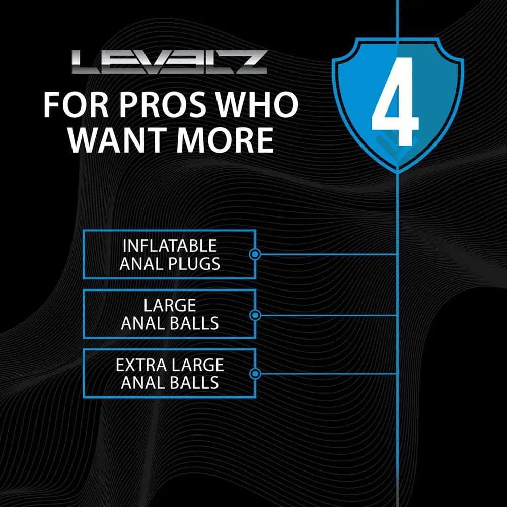LEVELZ Round Silicone Anal Balls - L - 40mm -  40.5 cm Large Anal Beads Shots Toys Discreet Intimate Essentials.