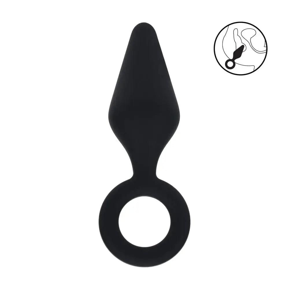 LEVELZ Silicone Anal Plug with Loop - Large -  Large Butt Plug Shots Toys Discreet Intimate Essentials.