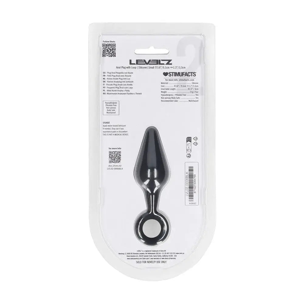 Shop affordable quality LEVELZ Silicone Anal Plug with Loop - Small - Small Butt Plug - Discreet Intimate Essentials - ANAL TOYS - Shots Toys