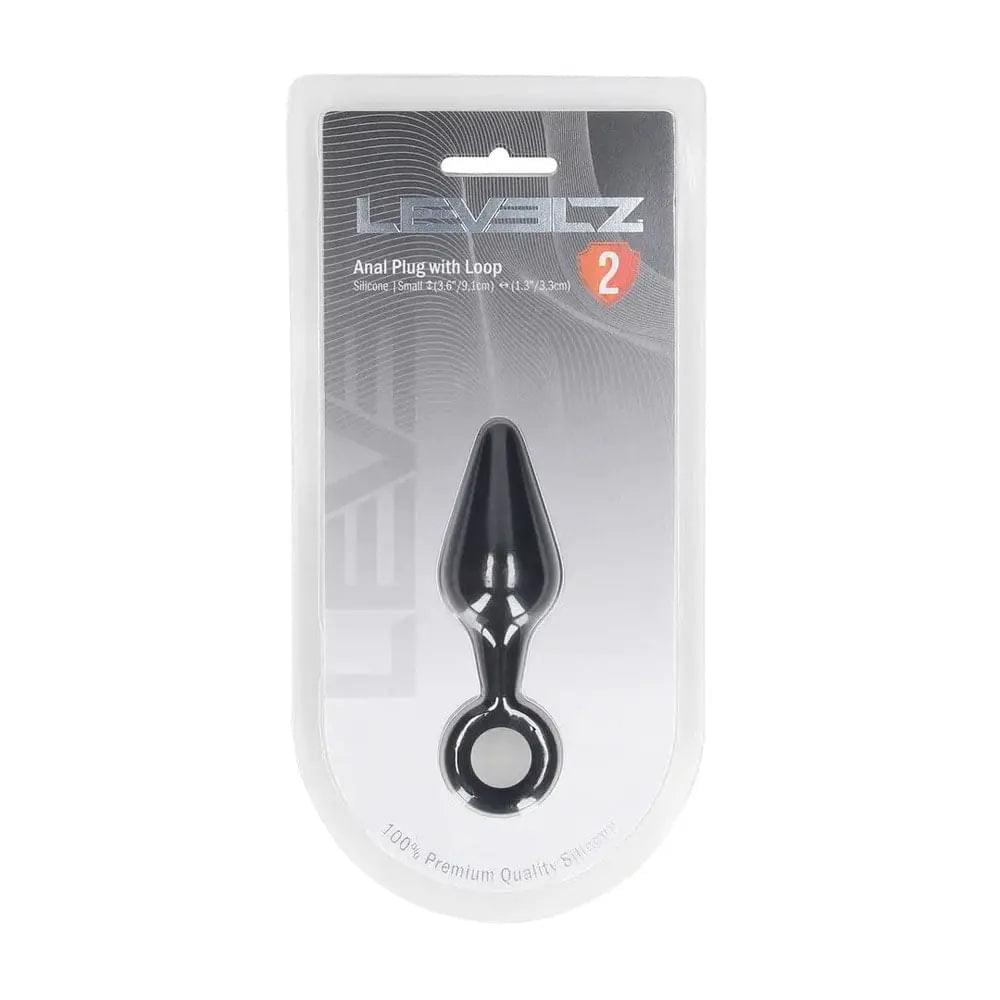 LEVELZ Silicone Anal Plug with Loop - Small -  -  Small Butt Plug Shots Toys Discreet Intimate Essentials.
