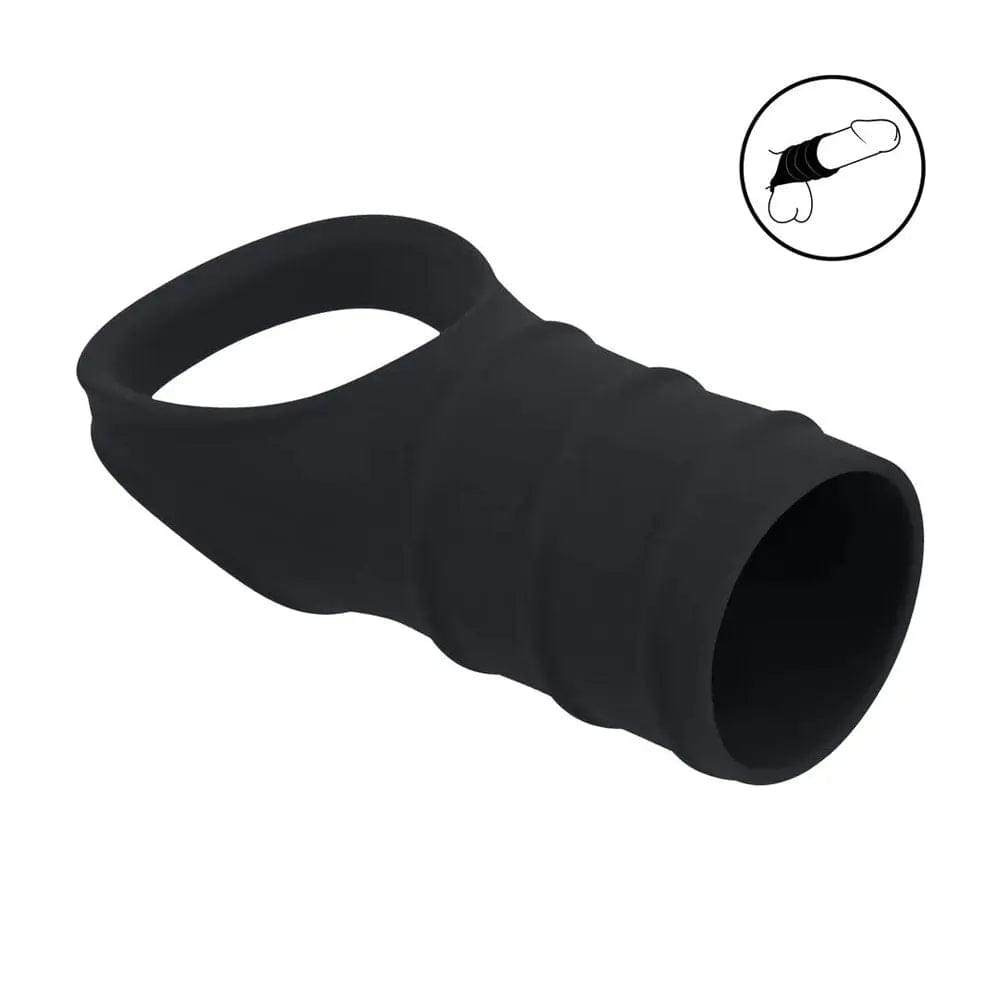 LEVELZ Silicone Cock Ring & Ribbed Sleeve -  Cock Ring with Sleeve Shots Toys Discreet Intimate Essentials.