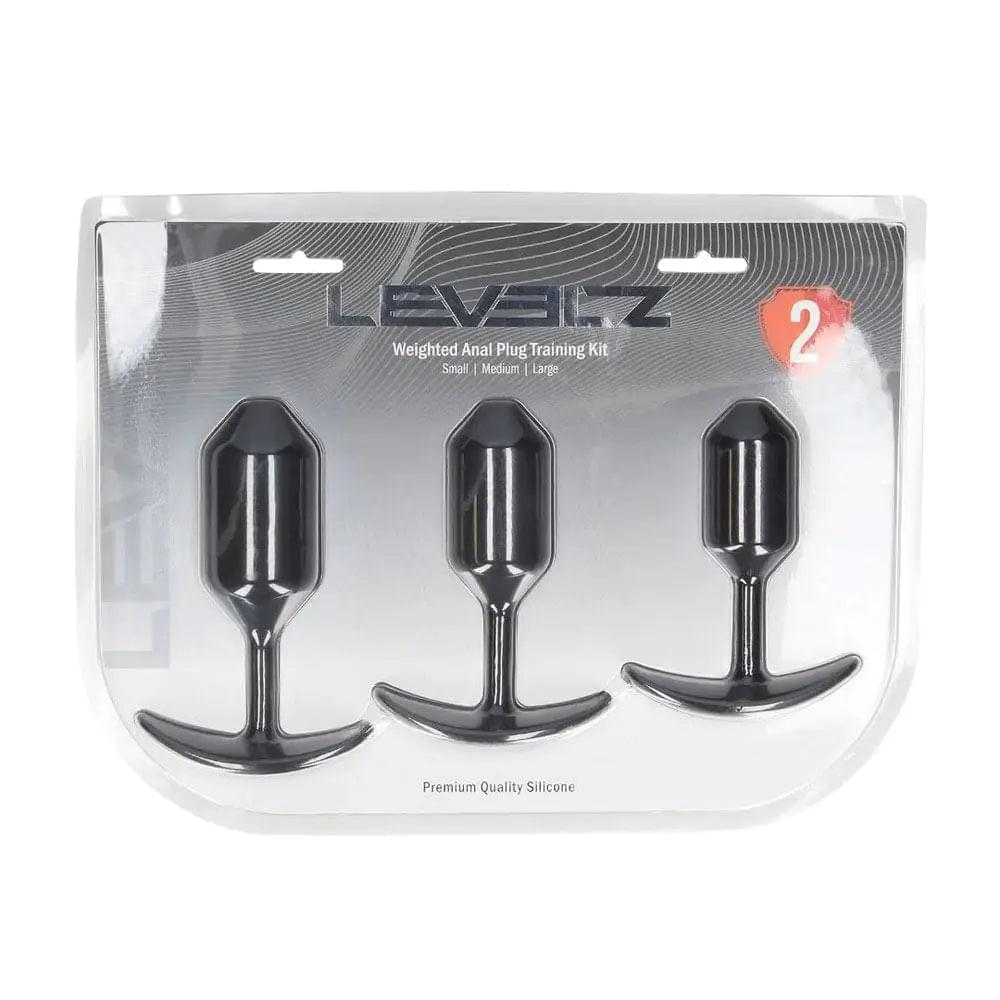 LEVELZ Silicone Weighted Anal Plug Training Set -  Weighted Butt Plugs - Set of 3 Sizes Shots Toys Discreet Intimate Essentials.