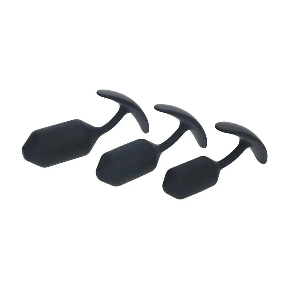LEVELZ Silicone Weighted Anal Plug Training Set -  Weighted Butt Plugs - Set of 3 Sizes Shots Toys Discreet Intimate Essentials.