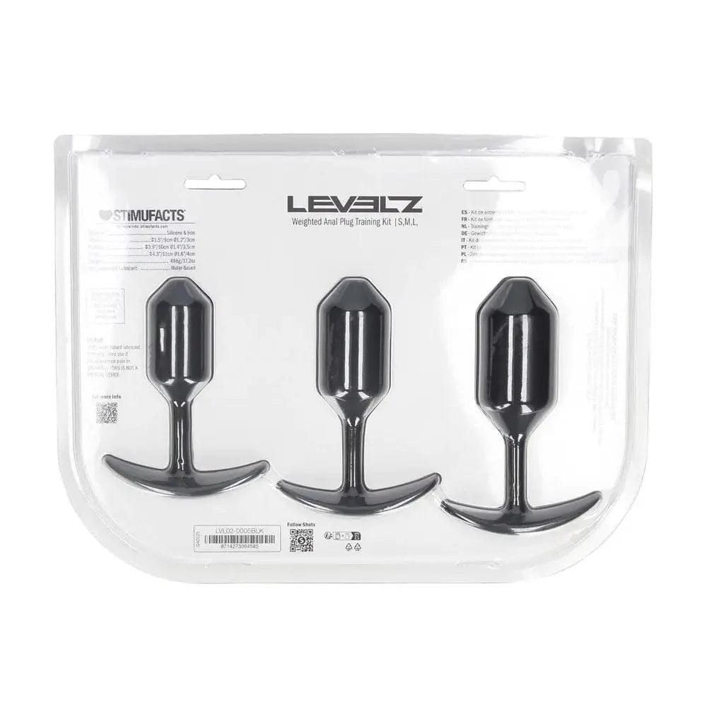 LEVELZ Silicone Weighted Anal Plug Training Set -  Weighted Butt Plugs - Set of 3 Sizes Shots Toys Discreet Intimate Essentials.