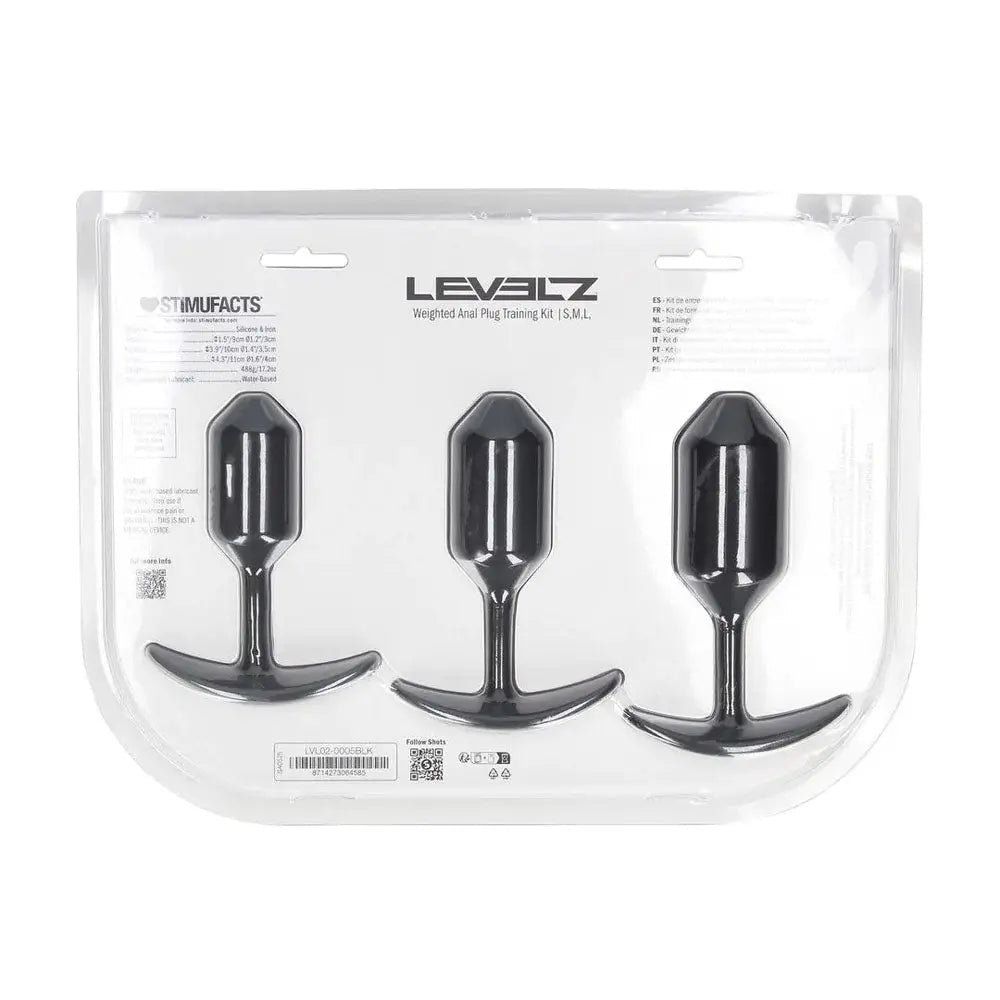 Shop affordable quality LEVELZ Silicone Weighted Anal Plug Training Set - Weighted Butt Plugs - Set of 3 Sizes - Discreet Intimate Essentials - ANAL TOYS - Shots Toys