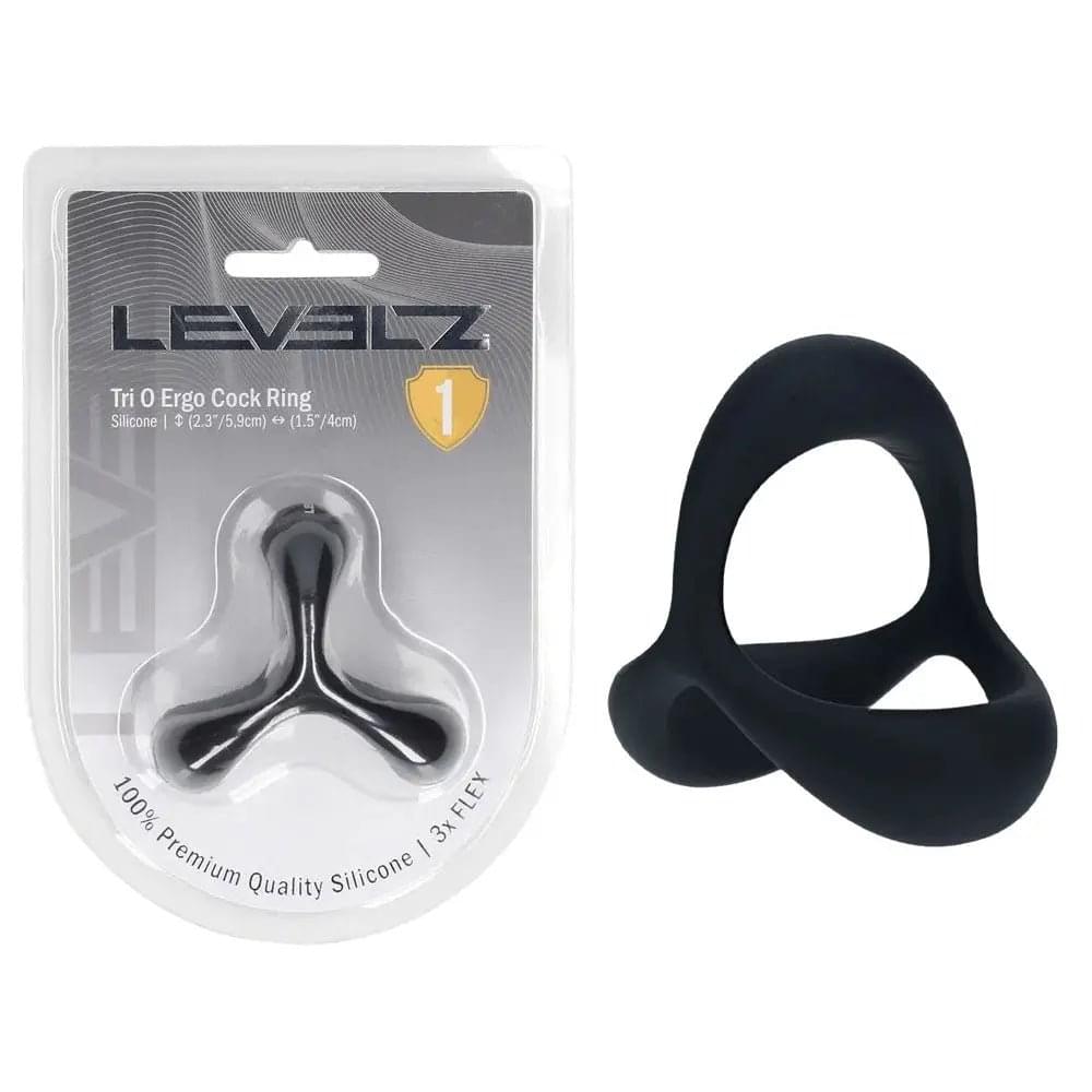 LEVELZ Tri O Ergo Silicone Cock Ring -  -  Cock & Balls Rings Shots Toys Discreet Intimate Essentials.
