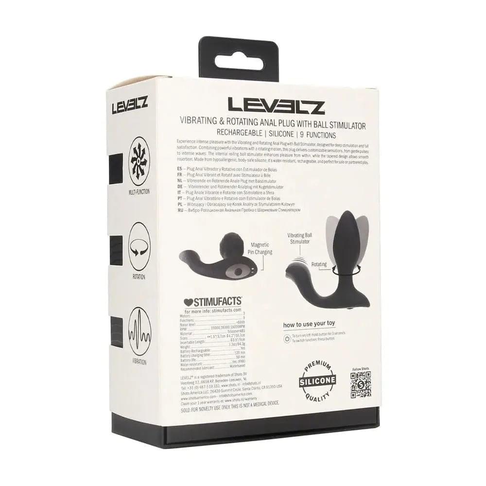 LEVELZ Vibrating & Rotating Anal Plug with Ball Stimulator -  10.7 cm USB Rechargeable Vibrating Butt Plug Shots Toys Discreet Intimate Essentials.