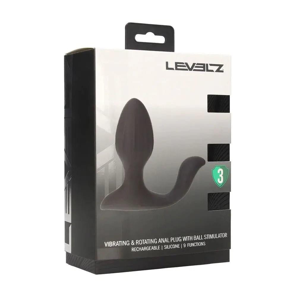 LEVELZ Vibrating & Rotating Anal Plug with Ball Stimulator -  10.7 cm USB Rechargeable Vibrating Butt Plug Shots Toys Discreet Intimate Essentials.
