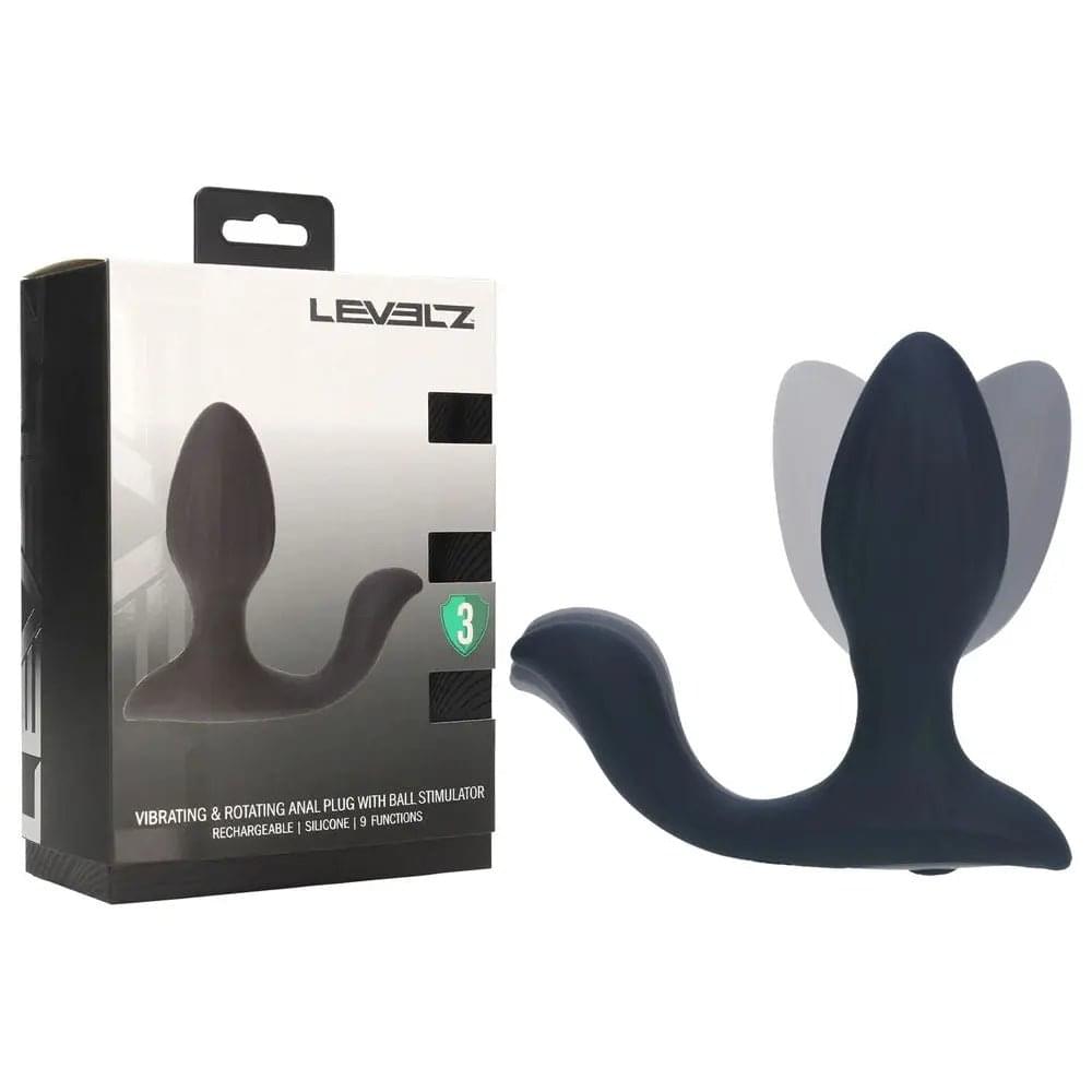 LEVELZ Vibrating & Rotating Anal Plug with Ball Stimulator -  10.7 cm USB Rechargeable Vibrating Butt Plug Shots Toys Discreet Intimate Essentials.