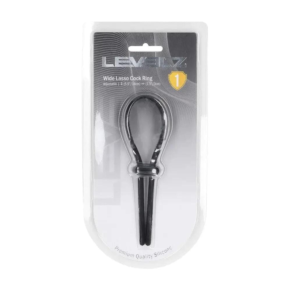LEVELZ Wide Adjustable Silicone Lasso Cock Ring -  Adjustable Cock Ring Shots Toys Discreet Intimate Essentials.