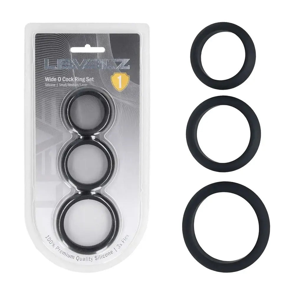 Shop affordable quality LEVELZ Wide O Silicone Cock Ring Set of 3 - S/M/L - Cock Rings - Set of 3 Sizes - Discreet Intimate Essentials - COCK RINGS - Shots Toys