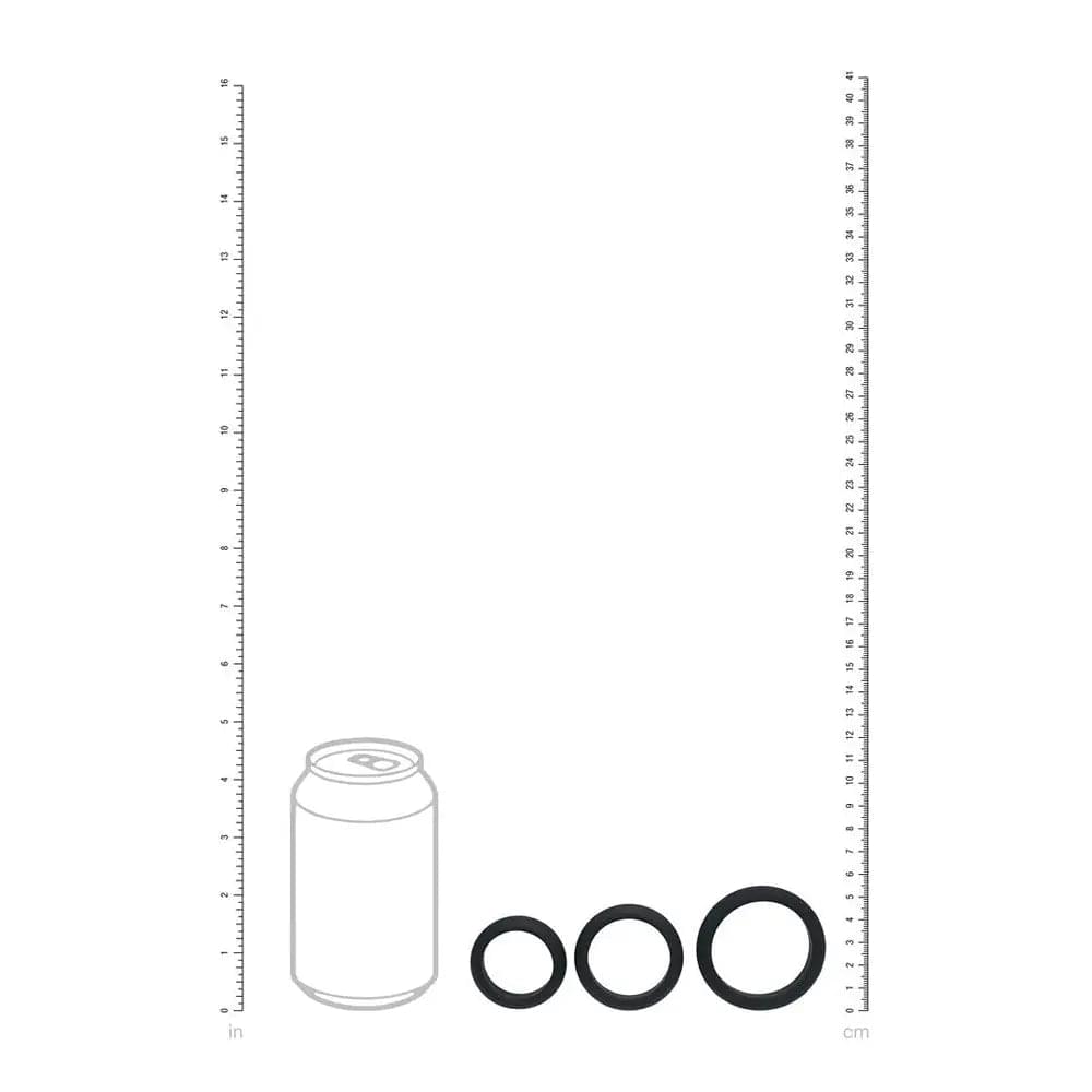 LEVELZ Wide O Silicone Cock Ring Set of 3 - S/M/L -  Cock Rings - Set of 3 Sizes Shots Toys Discreet Intimate Essentials.