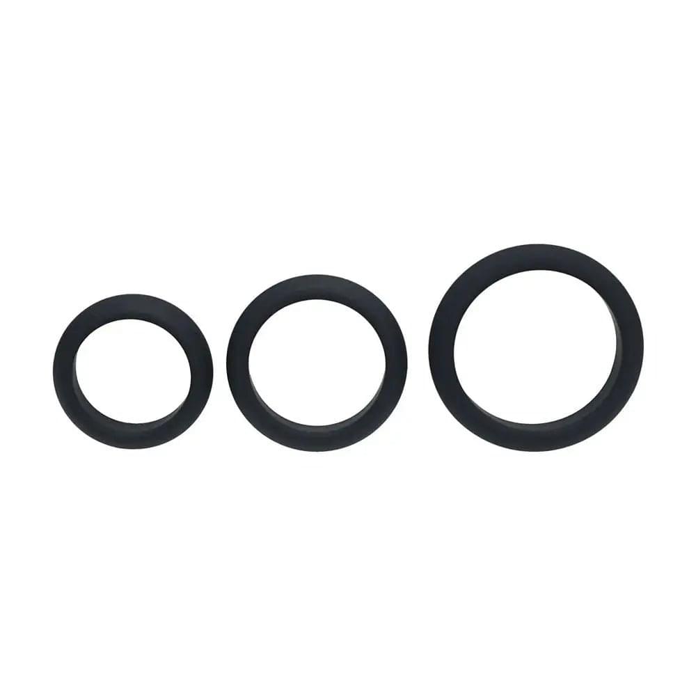 LEVELZ Wide O Silicone Cock Ring Set of 3 - S/M/L -  Cock Rings - Set of 3 Sizes Shots Toys Discreet Intimate Essentials.