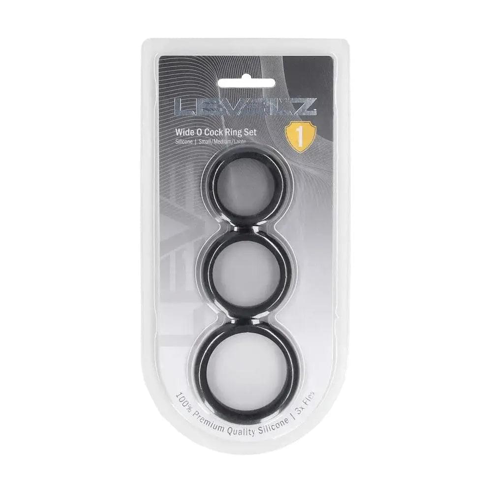 LEVELZ Wide O Silicone Cock Ring Set of 3 - S/M/L -  Cock Rings - Set of 3 Sizes Shots Toys Discreet Intimate Essentials.