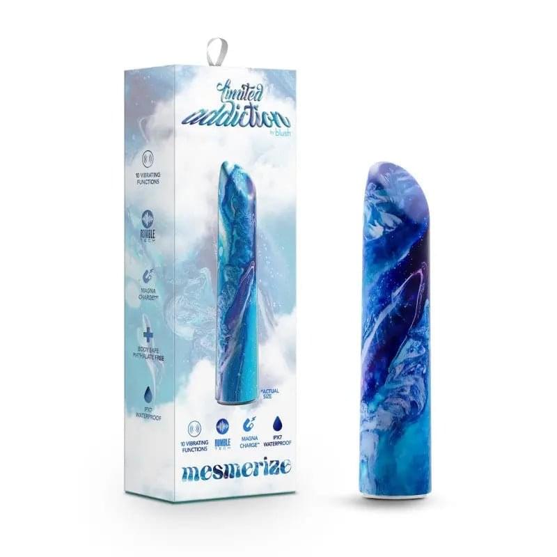 Limited Addiction Mesmerize - Power Vibe - Azure  10.2 cm USB Rechargeable Bullet Blush Novelties Discreet Intimate Essentials.