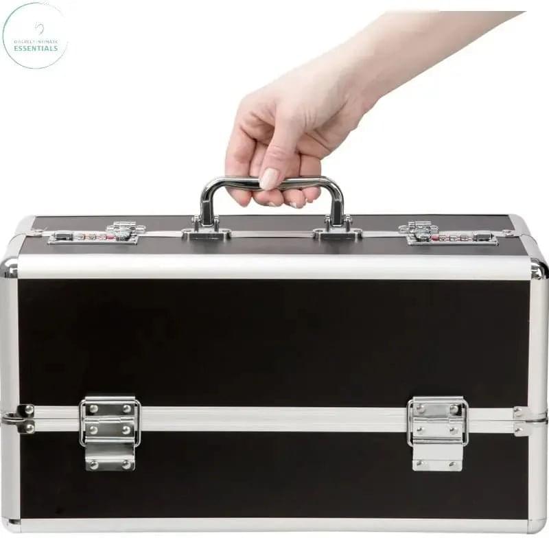 Lockable Large Vibrator Case Black BMS Discreet Intimate Essentials.