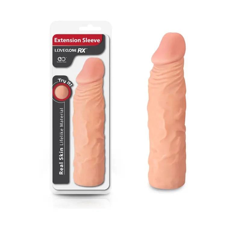 LoveClone RX Extension Sleeve -  -  20 cm Penis Extender Sleeve Excellent Power Discreet Intimate Essentials.